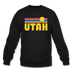 Utah Sweatshirt - Retro Sunrise Utah Crewneck Sweatshirt - black