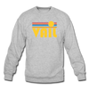 Vail, Colorado Sweatshirt - Retro Sunrise Vail Crewneck Sweatshirt - heather gray