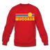 Wisconsin Sweatshirt - Retro Sunrise Wisconsin Crewneck Sweatshirt - red