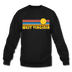 West Virginia Sweatshirt - Retro Sunrise West Virginia Crewneck Sweatshirt - black