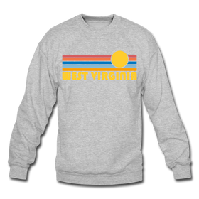 West Virginia Sweatshirt - Retro Sunrise West Virginia Crewneck Sweatshirt