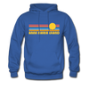 Anna Maria Island, Florida Hoodie - Retro Sunrise Anna Maria Island Crewneck Hooded Sweatshirt - royal blue