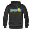 Anna Maria Island, Florida Hoodie - Retro Sunrise Anna Maria Island Crewneck Hooded Sweatshirt - charcoal gray