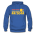 Arizona Hoodie - Retro Sunrise Arizona Crewneck Hooded Sweatshirt - royal blue