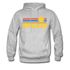Arizona Hoodie - Retro Sunrise Arizona Crewneck Hooded Sweatshirt - heather gray