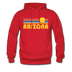 Arizona Hoodie - Retro Sunrise Arizona Crewneck Hooded Sweatshirt - red