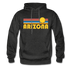 Arizona Hoodie - Retro Sunrise Arizona Crewneck Hooded Sweatshirt - charcoal gray