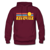 Asheville, North Carolina Hoodie - Retro Sunrise Asheville Hooded Sweatshirt