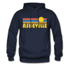 Asheville, North Carolina Hoodie - Retro Sunrise Asheville Hooded Sweatshirt