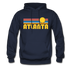 Atlanta, Georgia Hoodie - Retro Sunrise Atlanta Crewneck Hooded Sweatshirt - navy