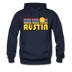 Austin, Texas Hoodie - Retro Sunrise Austin Crewneck Hooded Sweatshirt - navy