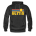 Austin, Texas Hoodie - Retro Sunrise Austin Crewneck Hooded Sweatshirt - charcoal gray