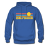California Hoodie - Retro Sunrise California Crewneck Hooded Sweatshirt - royal blue