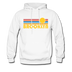 Brooklyn, New York Hoodie - Retro Sunrise Brooklyn Crewneck Hooded Sweatshirt - white