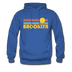Brooklyn, New York Hoodie - Retro Sunrise Brooklyn Crewneck Hooded Sweatshirt - royal blue