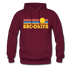 Brooklyn, New York Hoodie - Retro Sunrise Brooklyn Crewneck Hooded Sweatshirt - burgundy