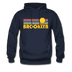 Brooklyn, New York Hoodie - Retro Sunrise Brooklyn Crewneck Hooded Sweatshirt - navy
