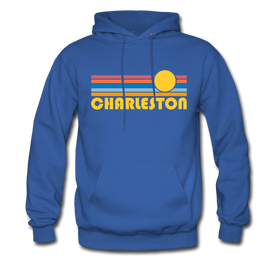Charleston, South Carolina Hoodie - Retro Sunrise Charleston Hooded Sweatshirt
