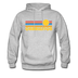 Charleston, South Carolina Hoodie - Retro Sunrise Charleston Crewneck Hooded Sweatshirt - heather gray