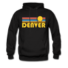 Denver, Colorado Hoodie - Retro Sunrise Denver Crewneck Hooded Sweatshirt - black