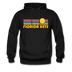 Florida Keys, Florida Hoodie - Retro Sunrise Florida Keys Crewneck Hooded Sweatshirt - black