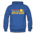 Hilton Head, South Carolina Hoodie - Retro Sunrise Hilton Head Crewneck Hooded Sweatshirt - royal blue