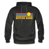 Hilton Head, South Carolina Hoodie - Retro Sunrise Hilton Head Crewneck Hooded Sweatshirt - charcoal gray