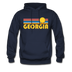 Georgia Hoodie - Retro Sunrise Georgia Crewneck Hooded Sweatshirt - navy