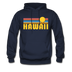 Hawaii Hoodie - Retro Sunrise Hawaii Crewneck Hooded Sweatshirt - navy