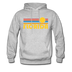 Florida Hoodie - Retro Sunrise Florida Crewneck Hooded Sweatshirt - heather gray