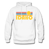Idaho Hoodie - Retro Sunrise Idaho Crewneck Hooded Sweatshirt - white