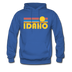 Idaho Hoodie - Retro Sunrise Idaho Crewneck Hooded Sweatshirt - royal blue