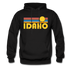 Idaho Hoodie - Retro Sunrise Idaho Crewneck Hooded Sweatshirt - black