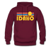 Idaho Hoodie - Retro Sunrise Idaho Crewneck Hooded Sweatshirt - burgundy