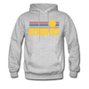 Idaho Hoodie - Retro Sunrise Idaho Crewneck Hooded Sweatshirt - heather gray