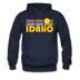 Idaho Hoodie - Retro Sunrise Idaho Crewneck Hooded Sweatshirt - navy