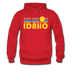 Idaho Hoodie - Retro Sunrise Idaho Crewneck Hooded Sweatshirt - red