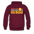 Illinois Hoodie - Retro Sunrise Illinois Crewneck Hooded Sweatshirt - burgundy