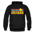 Indiana Hoodie - Retro Sunrise Indiana Crewneck Hooded Sweatshirt - black