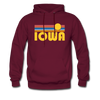 Iowa Hoodie - Retro Sunrise Iowa Hooded Sweatshirt