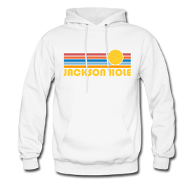 Jackson Hole, Wyoming Hoodie - Retro Sunrise Jackson Hole Hooded Sweatshirt