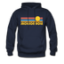 Jackson Hole, Wyoming Hoodie - Retro Sunrise Jackson Hole Crewneck Hooded Sweatshirt - navy