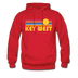Key West, Florida Hoodie - Retro Sunrise Key West Crewneck Hooded Sweatshirt - red