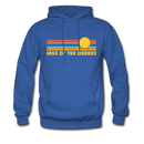 Lake of the Ozarks, Missouri Hoodie - Retro Sunrise Lake of the Ozarks Crewneck Hooded Sweatshirt - royal blue