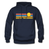 Lake of the Ozarks, Missouri Hoodie - Retro Sunrise Lake of the Ozarks Crewneck Hooded Sweatshirt - navy