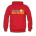 Lake of the Ozarks, Missouri Hoodie - Retro Sunrise Lake of the Ozarks Crewneck Hooded Sweatshirt - red