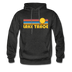 Lake Tahoe, California Hoodie - Retro Sunrise Lake Tahoe Crewneck Hooded Sweatshirt - charcoal gray