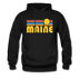Maine Hoodie - Retro Sunrise Maine Crewneck Hooded Sweatshirt - black