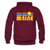 Maine Hoodie - Retro Sunrise Maine Crewneck Hooded Sweatshirt - burgundy