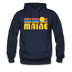 Maine Hoodie - Retro Sunrise Maine Crewneck Hooded Sweatshirt - navy